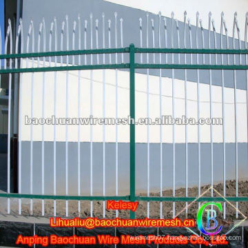 Plastic spraying zinc steel fence curved type wrought iron fence